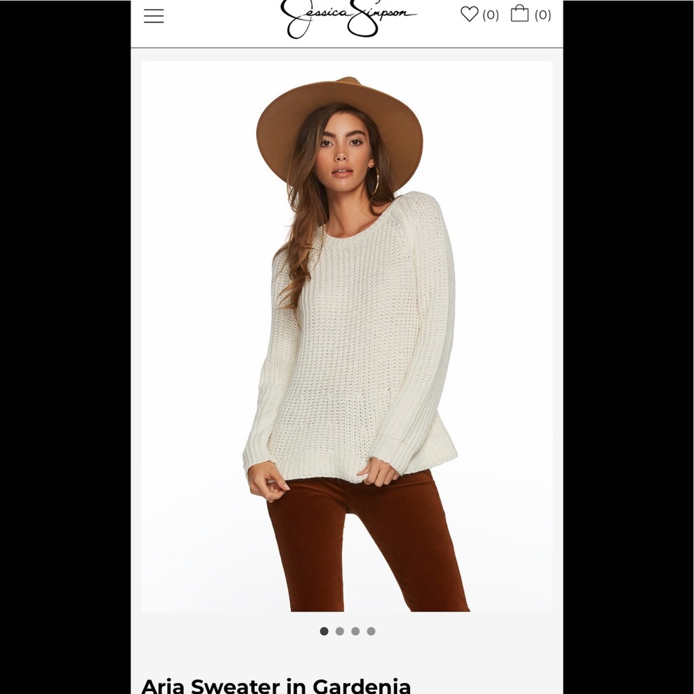 Jessica Simpson off white Sweater medium